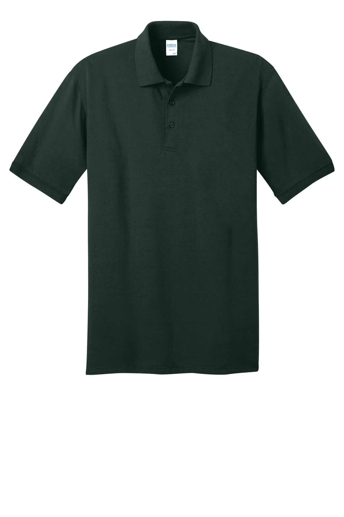Port & Company Tall Core Blend Jersey Knit Polo. KP55T Dark Green Tall