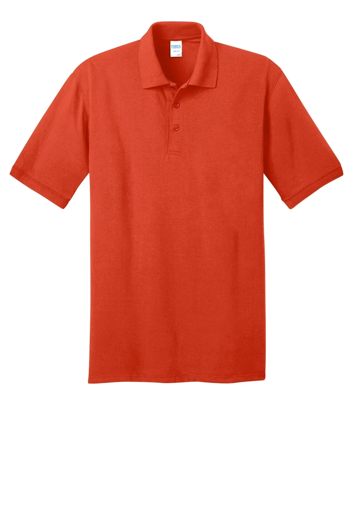Port & Company Tall Core Blend Jersey Knit Polo. KP55T Orange Tall