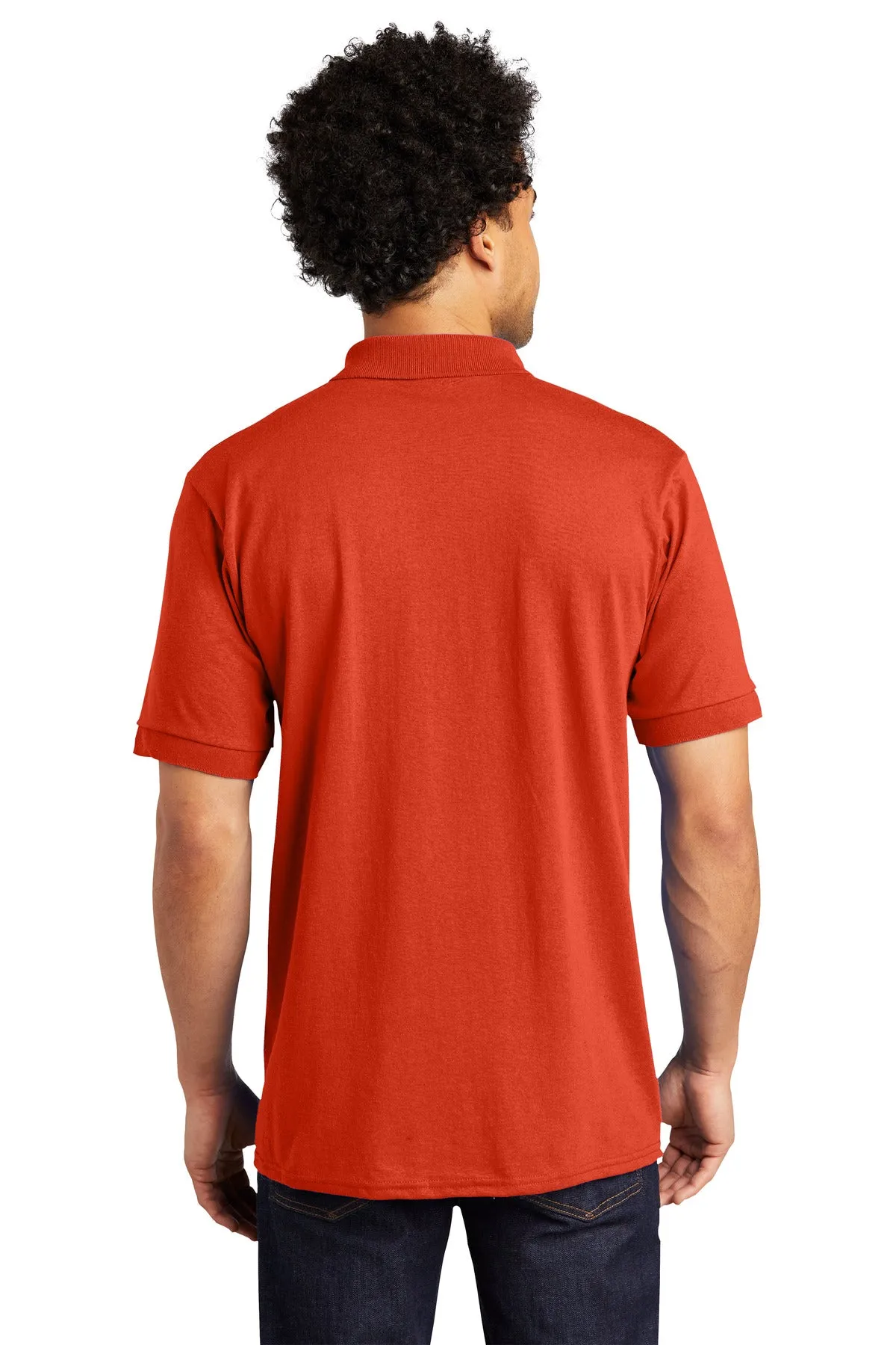 Port & Company Tall Core Blend Jersey Knit Polo. KP55T Orange Tall
