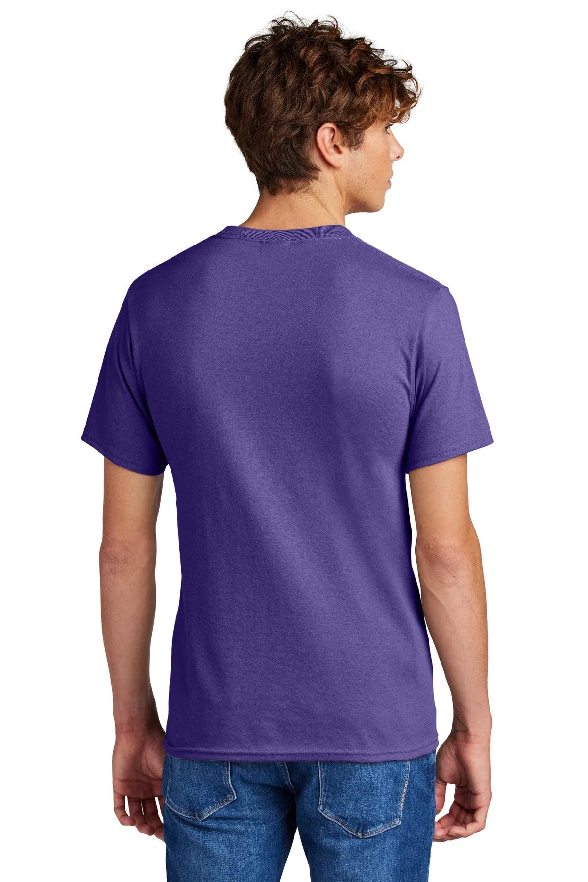 Port & Company Tall Core Blend Tee. PC55T Purple Tall