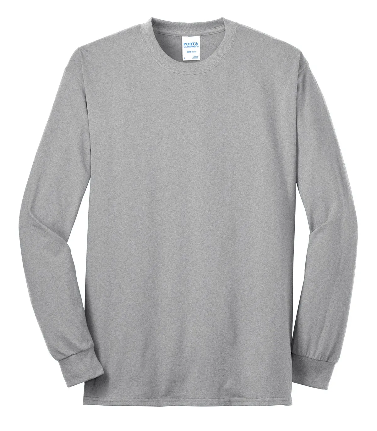 Port & Company Tall Long Sleeve Core Blend Tee. PC55LST Ash Tall