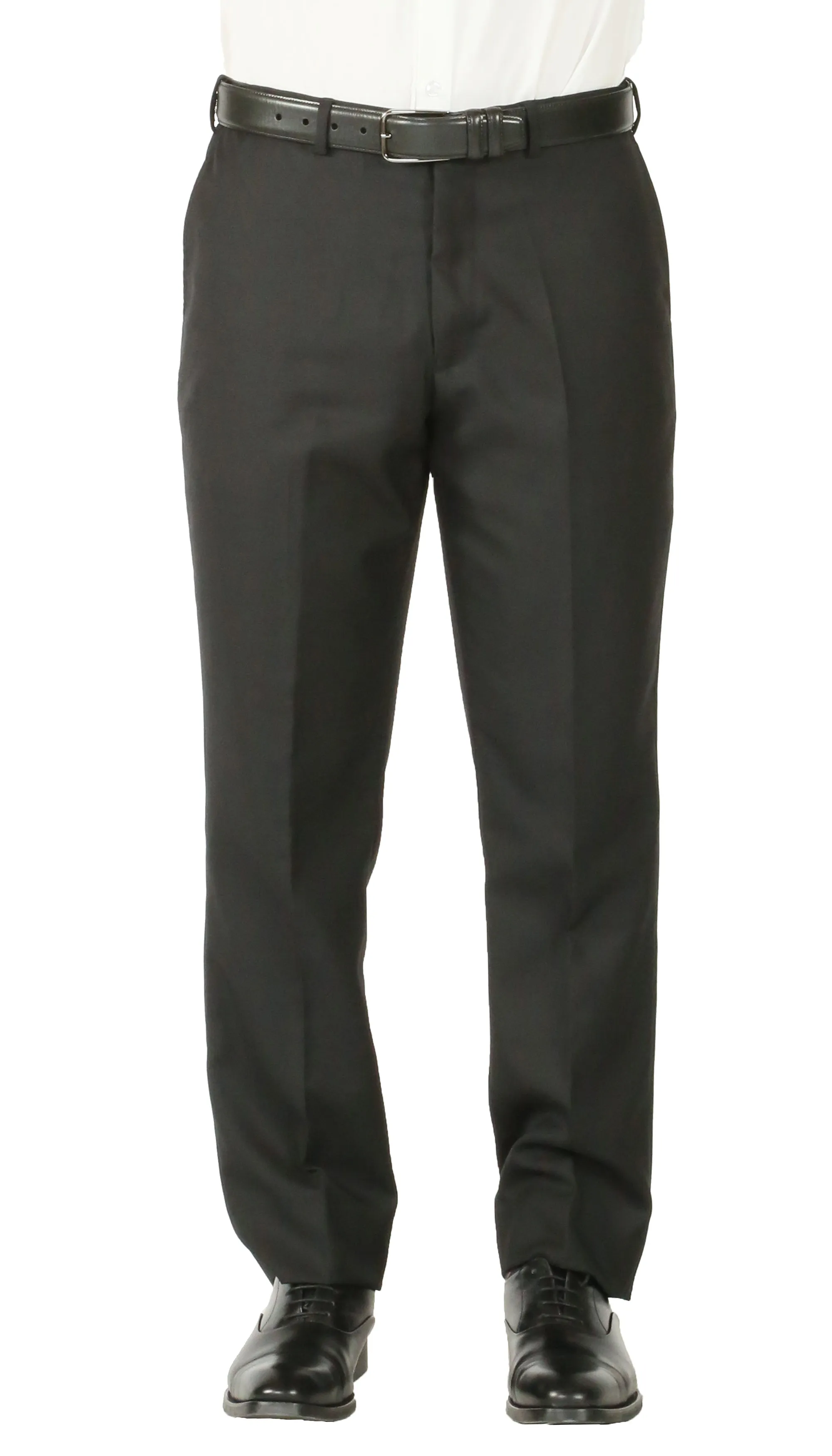 Premium Black Wool 2pc Stain Resistant Traveler Suit - w 2 Pairs of Pants