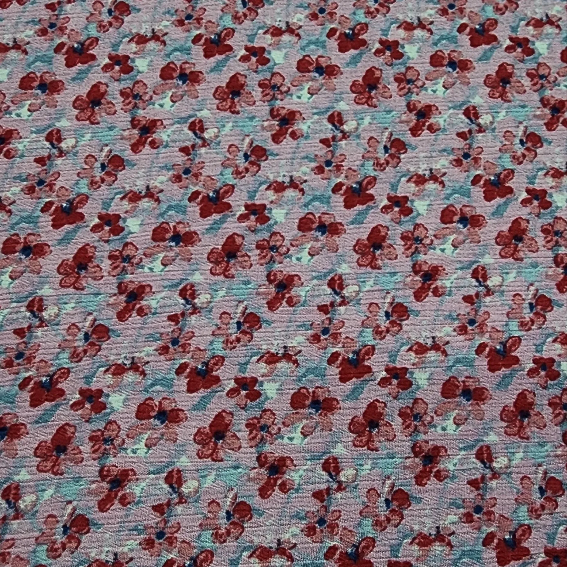 Printed Rayon Chiffon Fabric Pink 150cm