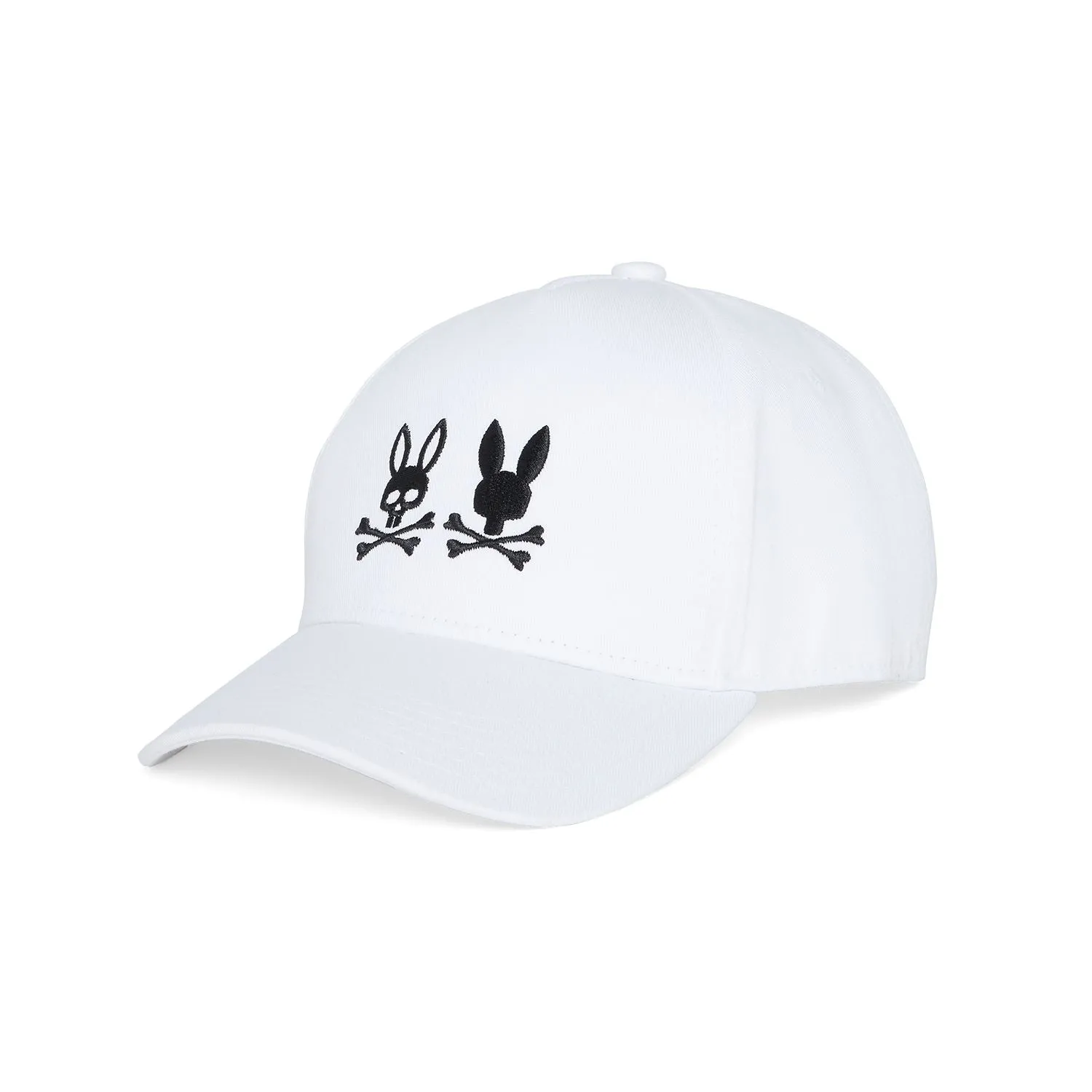 Psycho Bunny Kingwood Embroidered White Baseball Cap