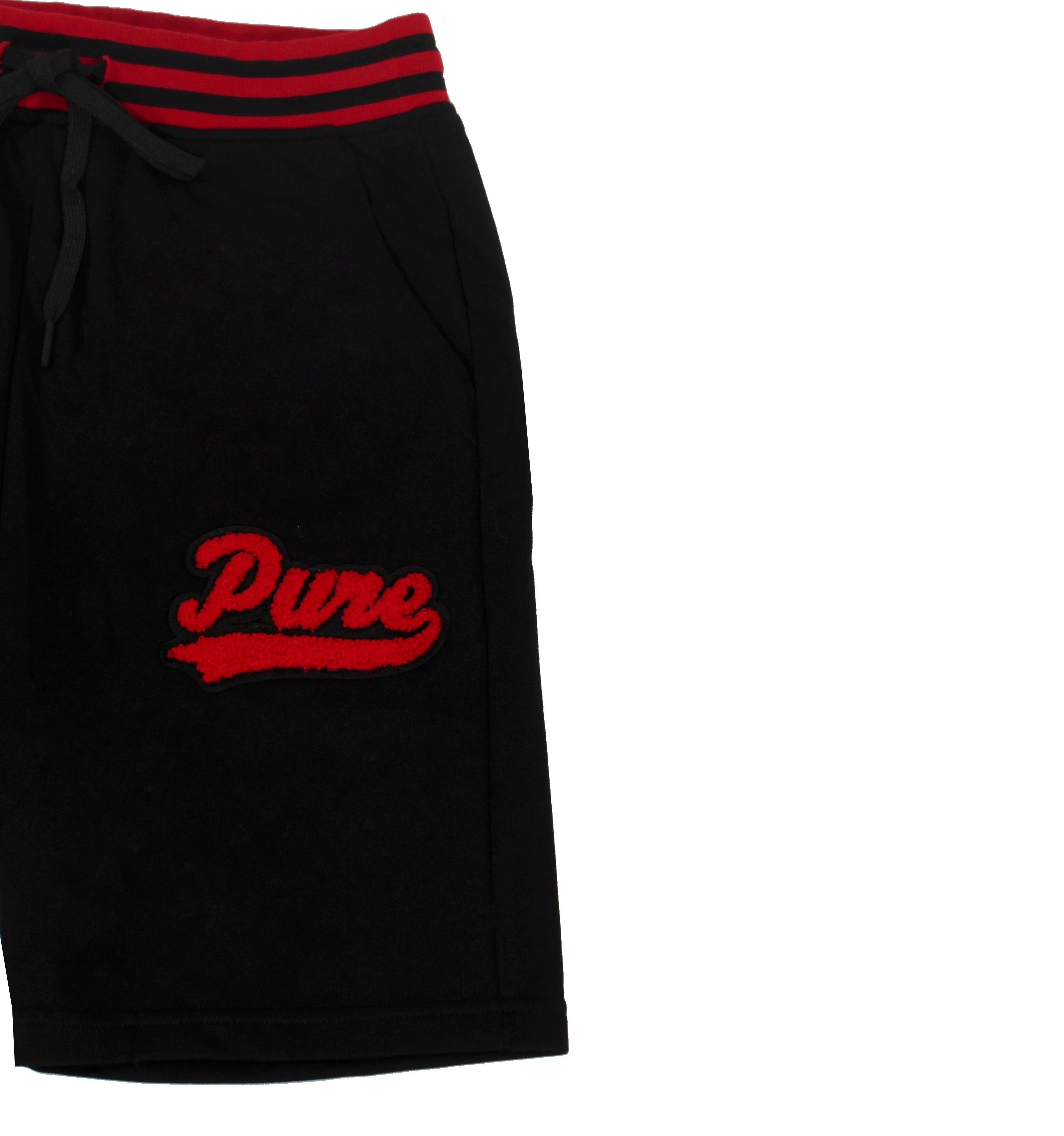 Pure Varsity Shorts - Black & Red