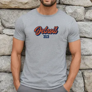 "313 Baseball" Men's Crew T-Shirt