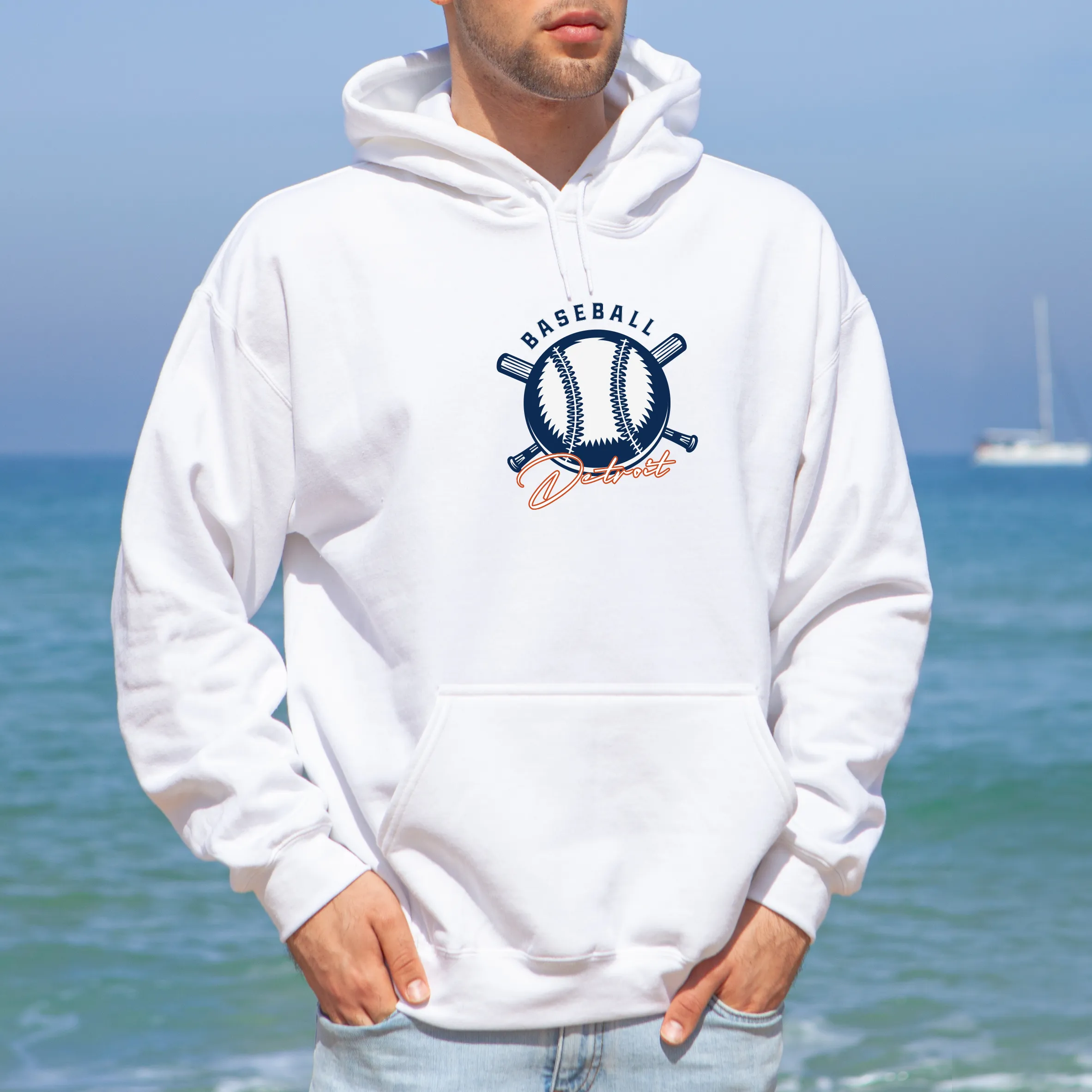 "Baseball In The D" Men's Classic Hoodie
