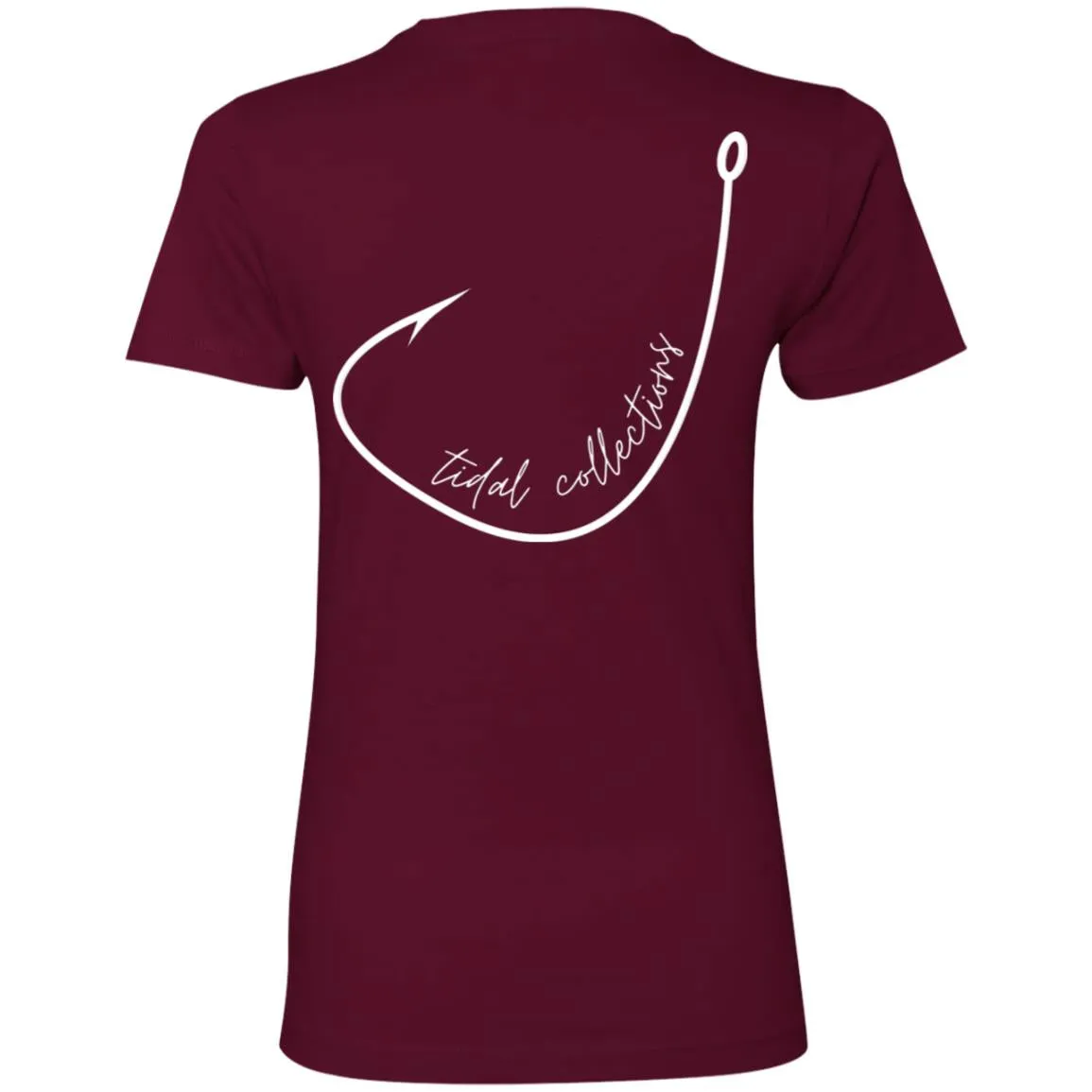 "Big Hook- White" Ladies' Boyfriend T-Shirt