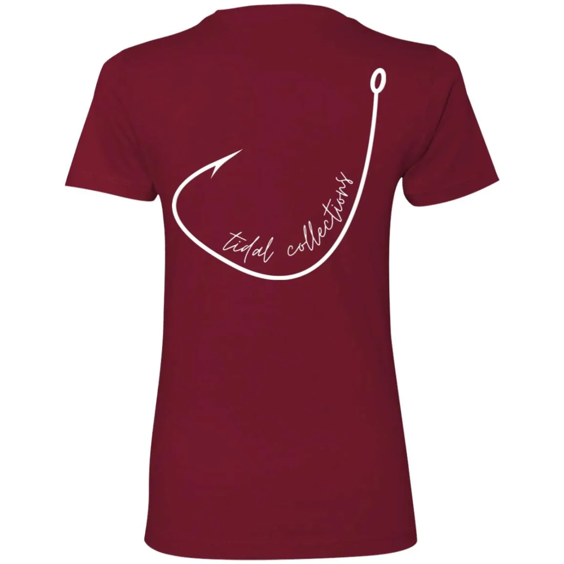 "Big Hook- White" Ladies' Boyfriend T-Shirt