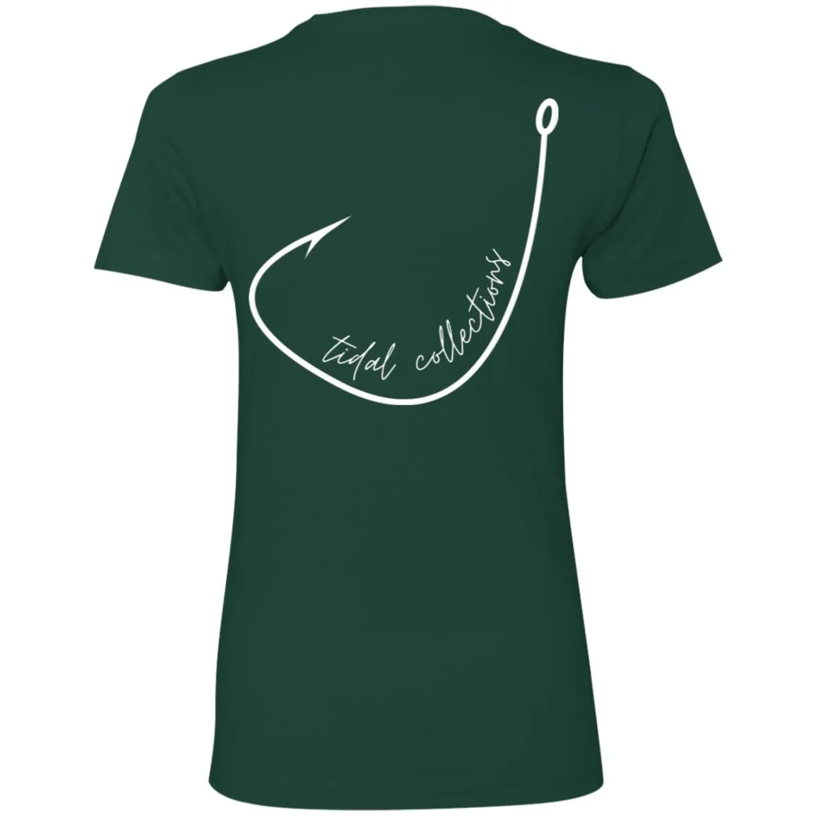 "Big Hook- White" Ladies' Boyfriend T-Shirt
