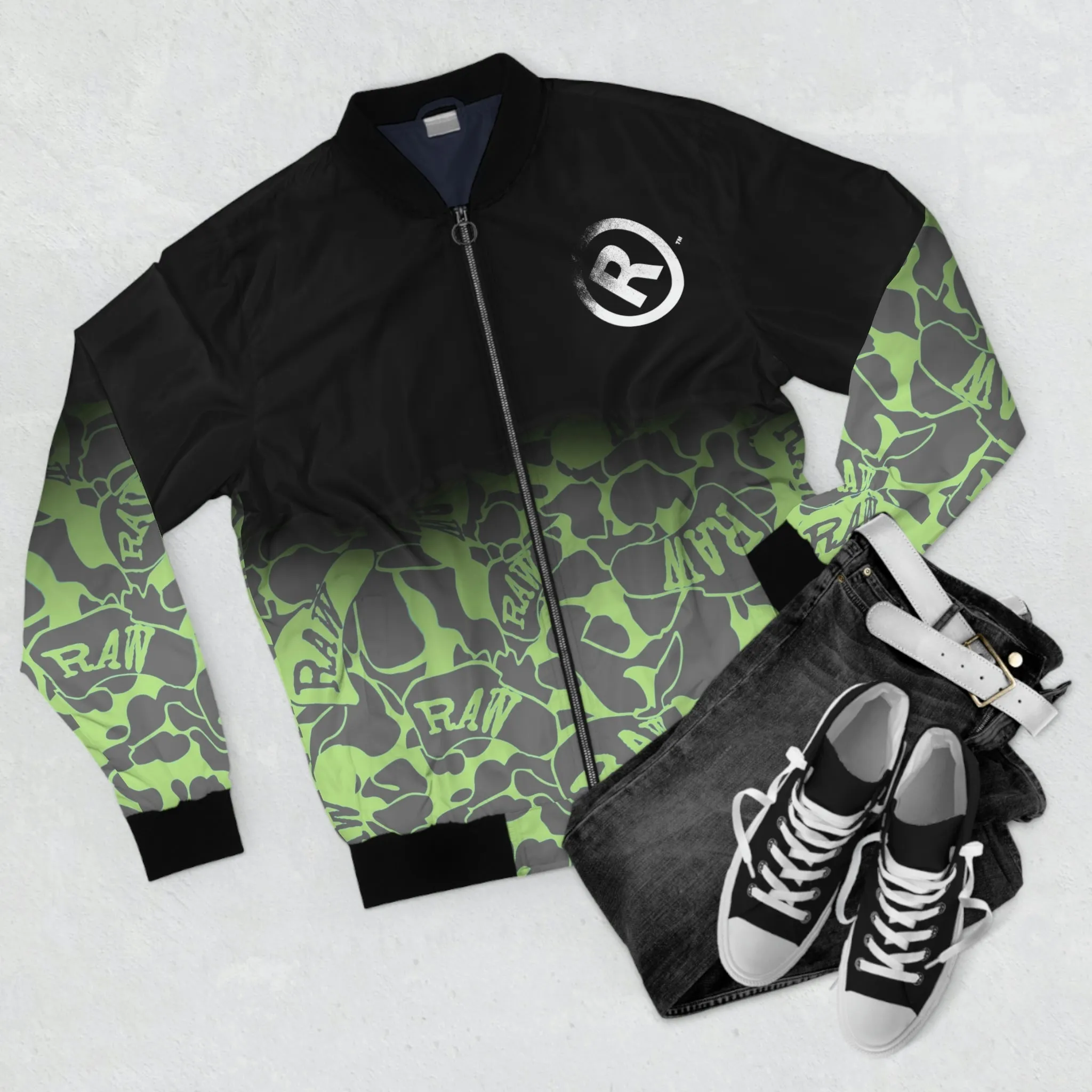 Raw Sushi "faded camo" Bomber Jacket