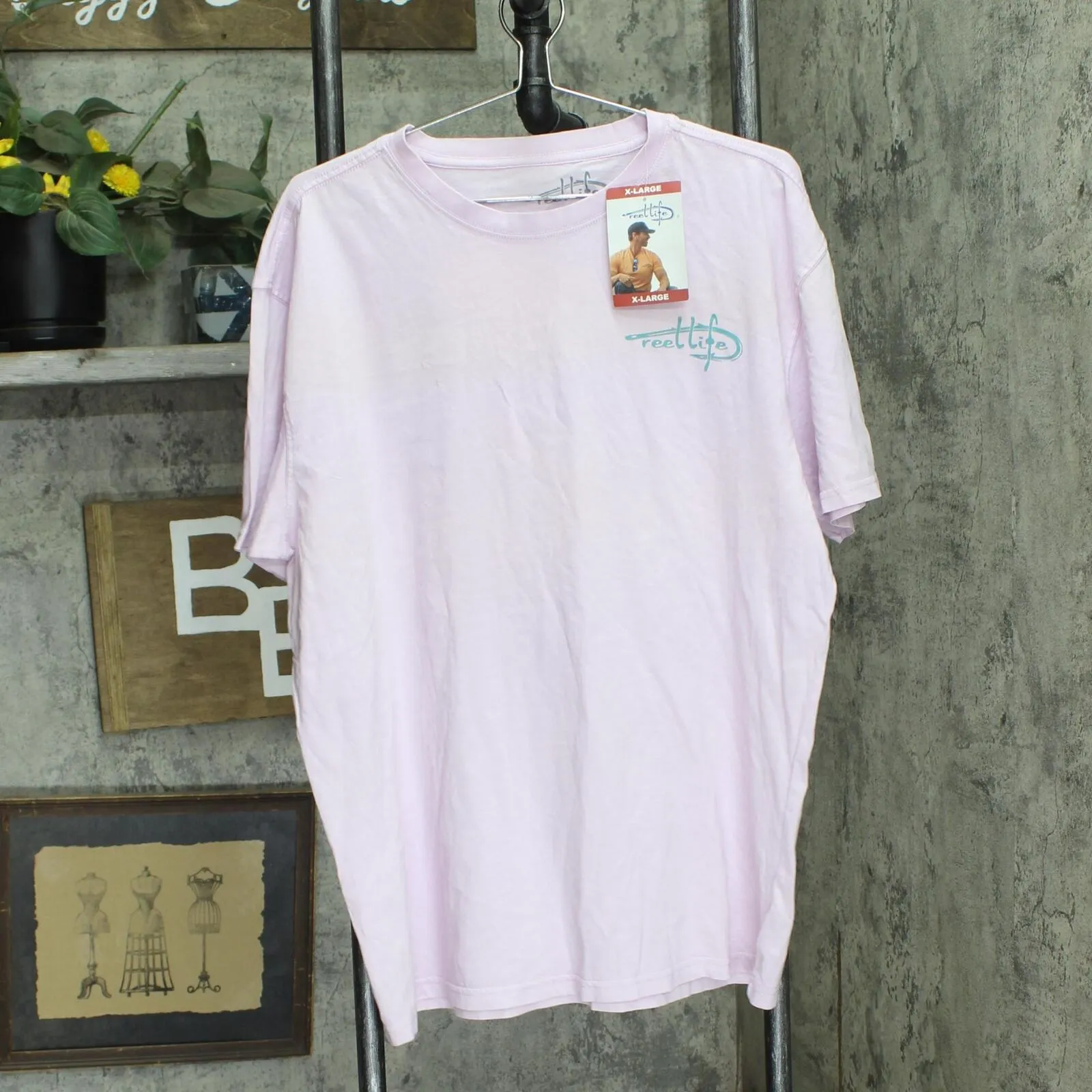 Reel Life Men's Ocean Washed Short Sleeve Soft Pre-Shrunk Tee RMSOW22104