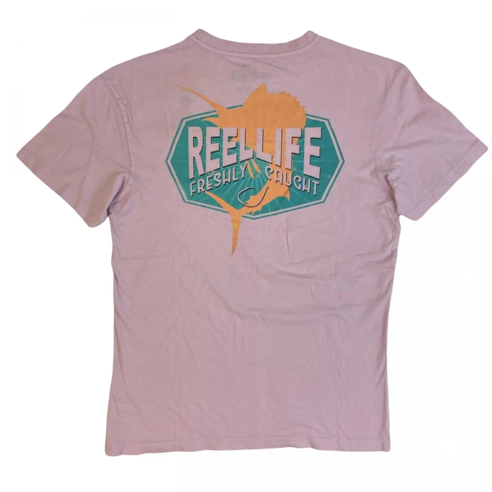 Reel Life Men's Ocean Washed Short Sleeve Soft Pre-Shrunk Tee RMSOW22104