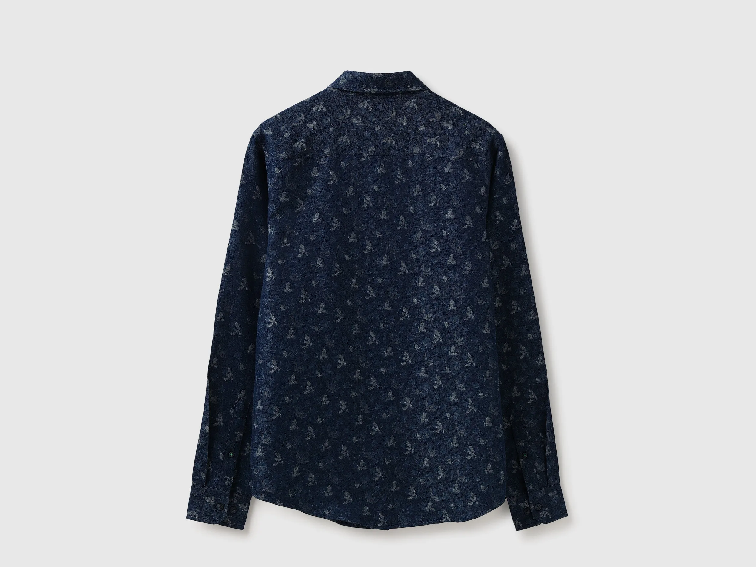 Regular Fit Spread Collar Jacquard Shirt