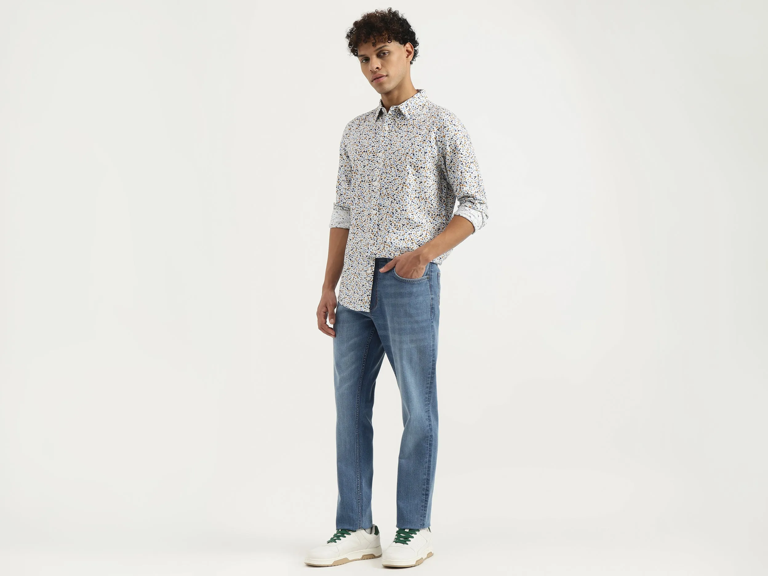 Regular Spread Collar Printed Shirt