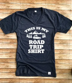 Roadtrip Warrior Shirt - Road Trip Tee - Traveling Shirt - Adventure Shirt - Travel Shirt - Road Trip Shirt Unisex V-Neck T-Shirt