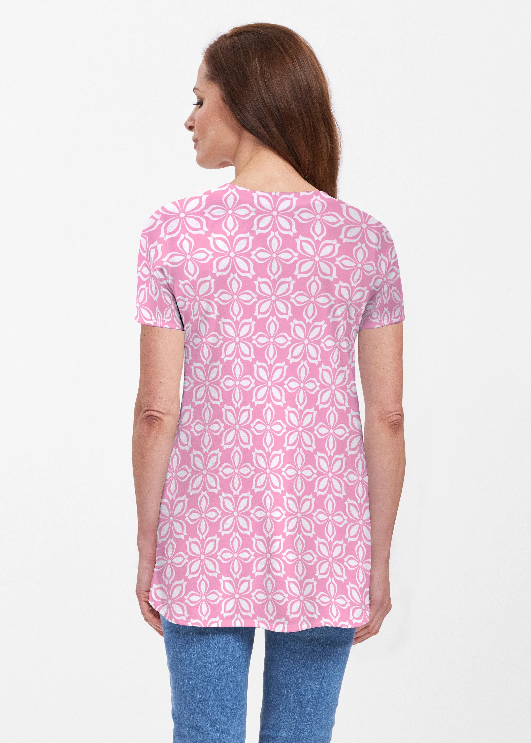 Rosie Dots (8053) ~ Short Sleeve Butterknit tunic