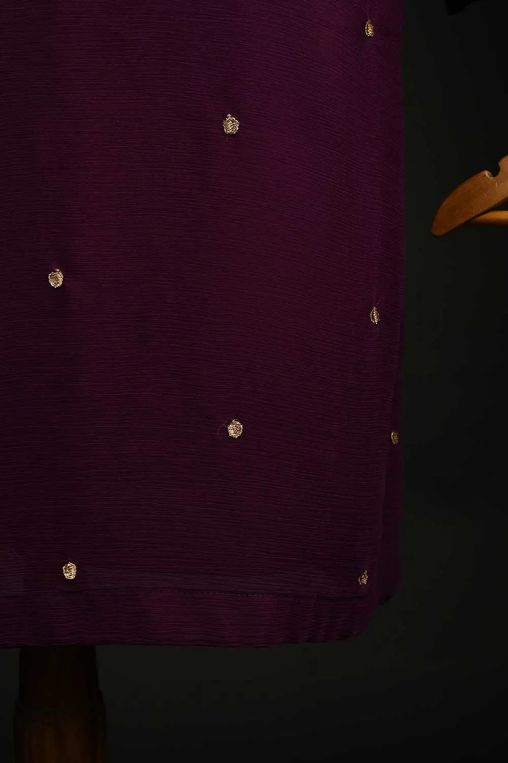 RTW-148-Magenta -  3Pc Stitched Embroidered Adda Work Chiffon Shirt