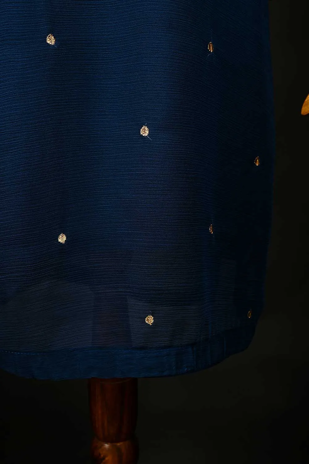 RTW-149-NavyBlue -  3Pc Stitched Embroidered Adda Work Chiffon Shirt