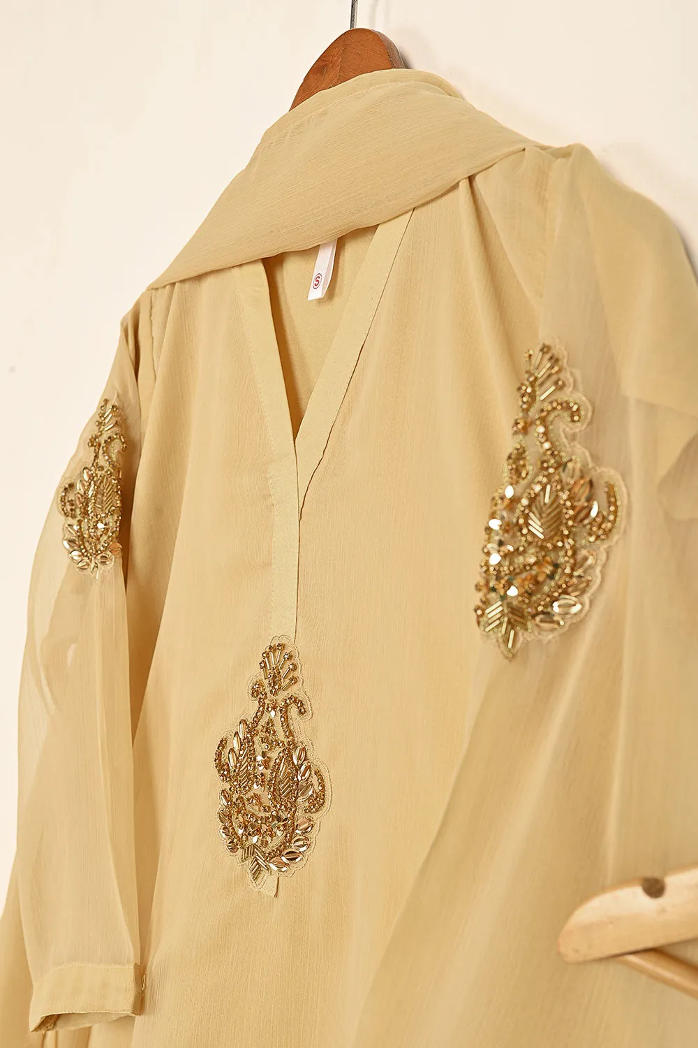 RTW-183-Skin - 3Pc Ready To Wear Chiffon Adda Work Frock