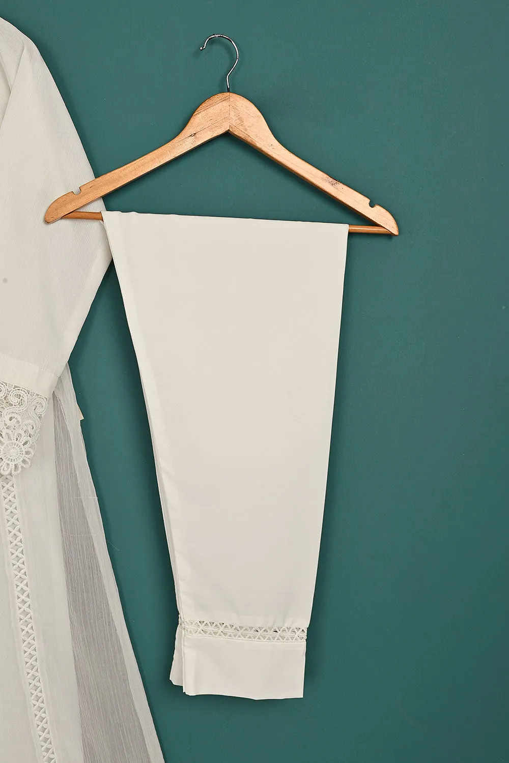 RTW-190-OFFWHITE -  3Pc Ready To Wear Chiffon Frock