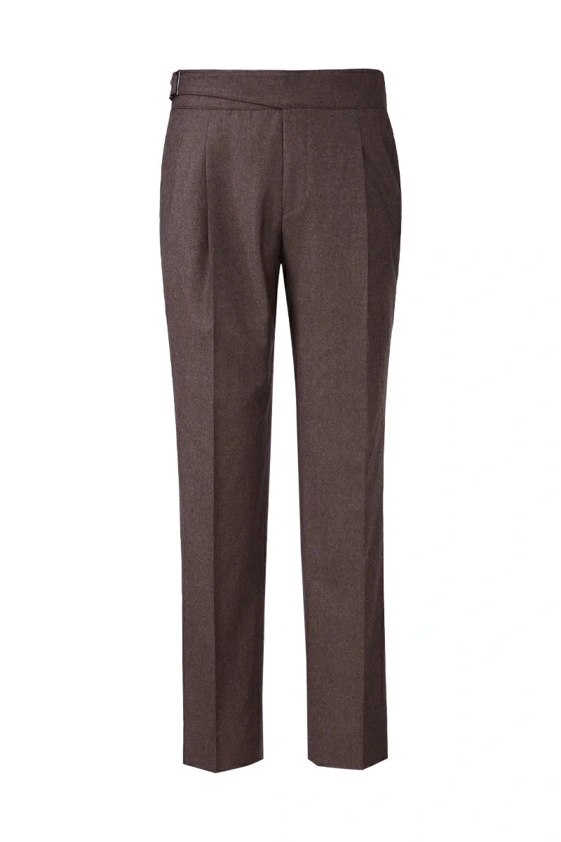 Savile Row Classic Brown Italian Wool Men's Suit