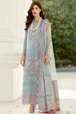 Serene Sky  | Afrozeh LA Fuchsia'22 Collection | Unstitched Chiffon Suits