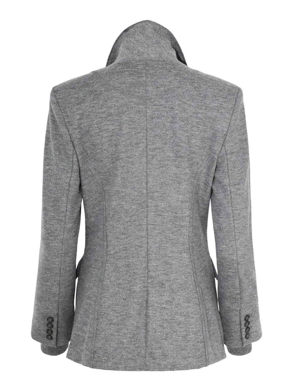 Simkhai Auden Knit Combo Blazer in Warm Gray