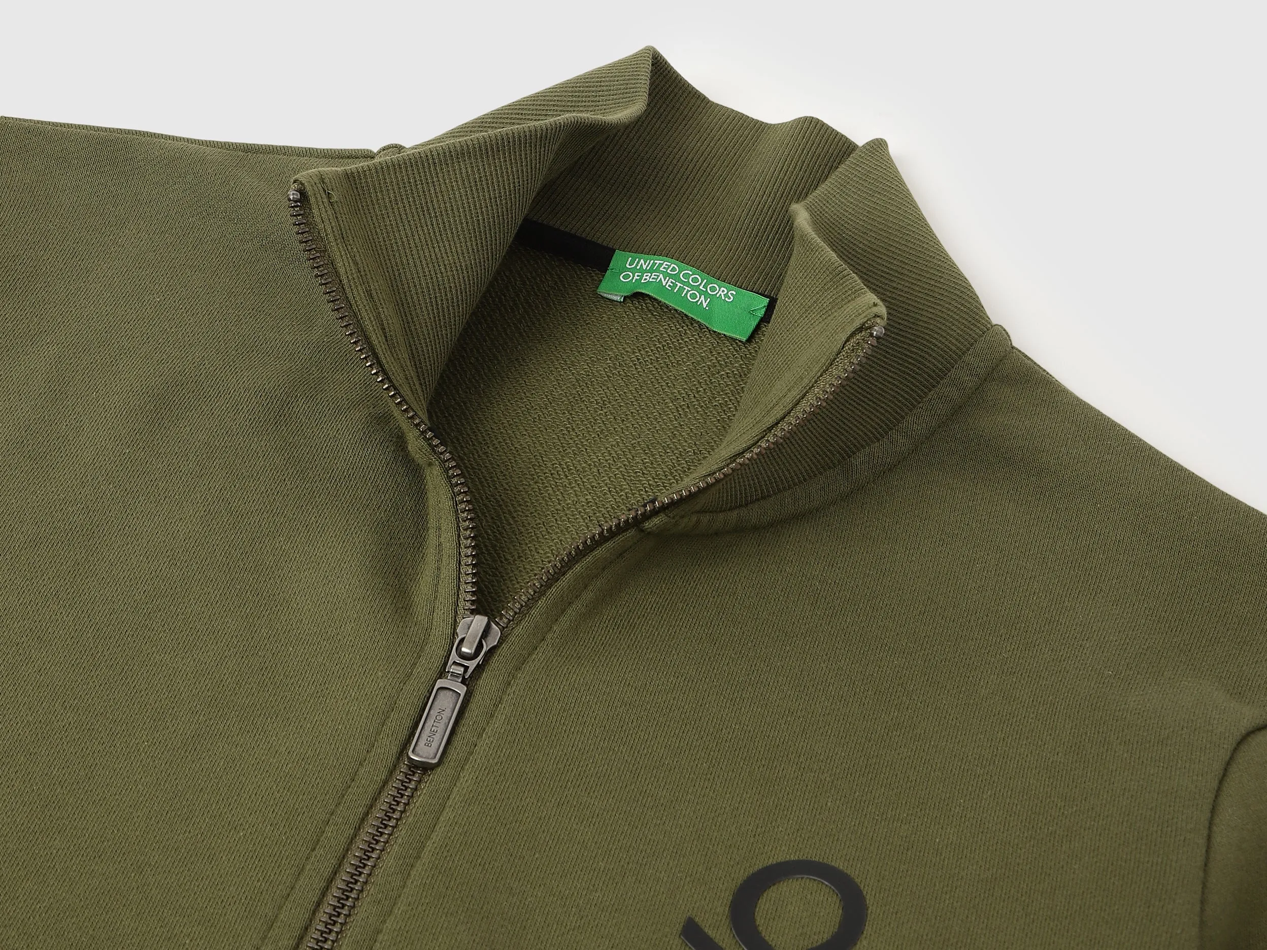 Slim Fit High Neck Solid Sweatshirts