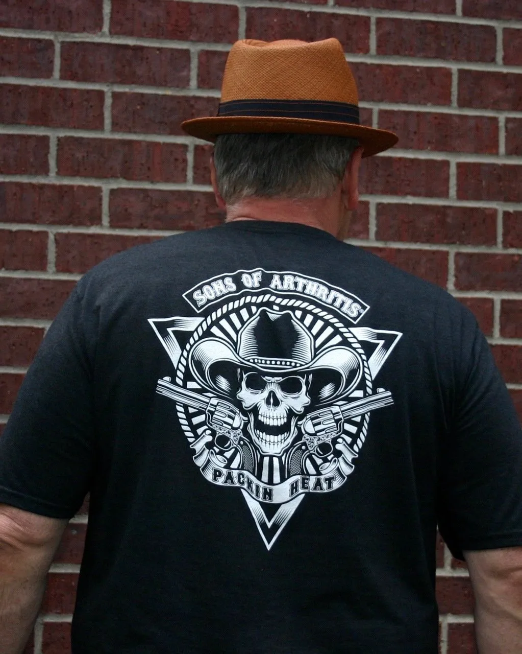 Sons of Arthritis "Packin Heat" Biker Tri-Blend T-Shirt