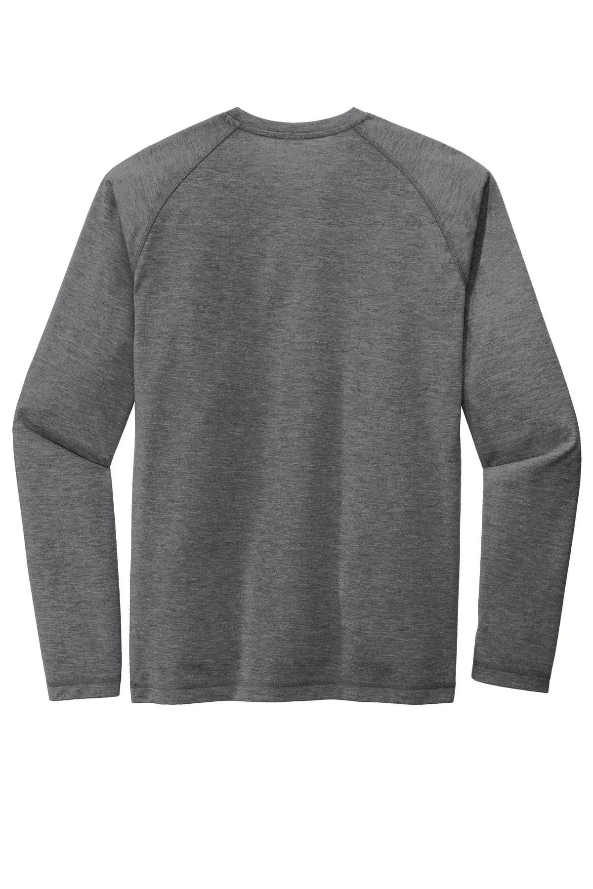 Sport-Tek  PosiCharge  Long Sleeve Tri-Blend Wicking Raglan Tee ST400LS Dark Grey Heather