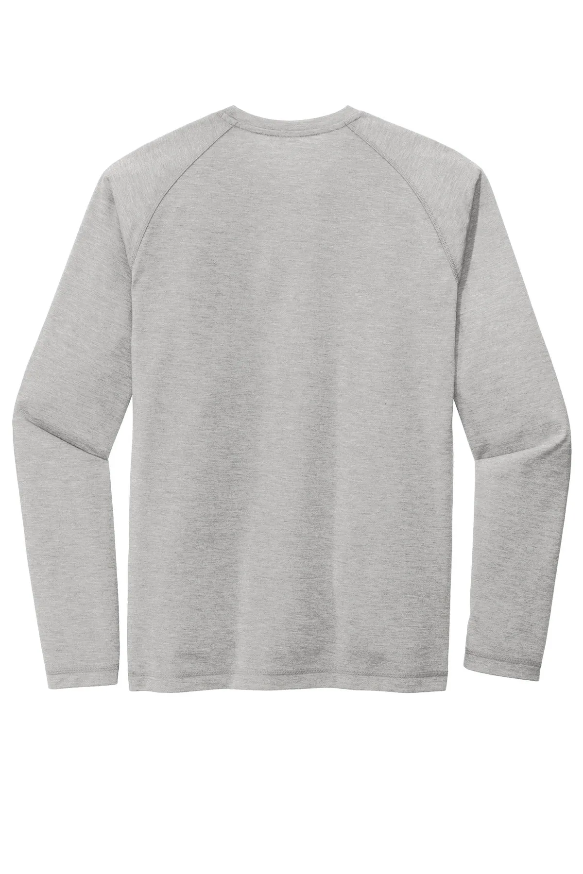 Sport-Tek  PosiCharge  Long Sleeve Tri-Blend Wicking Raglan Tee ST400LS Light Grey Heather