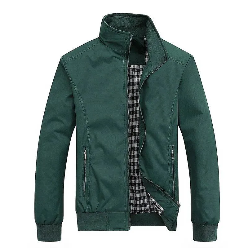 Spring Autumn Casual Solid Fashion Slim Bomber Jacket Men Overcoat New Arrival Baseball Jackets Men's Jacket M-6XL