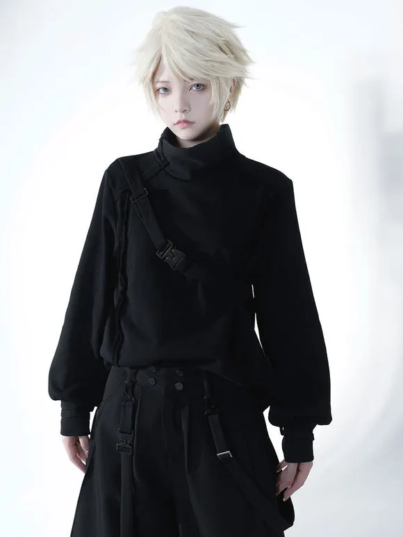 Steampunk Ouji Lolita Coats Black Polyester Top Top Fall Lolita Outwears
