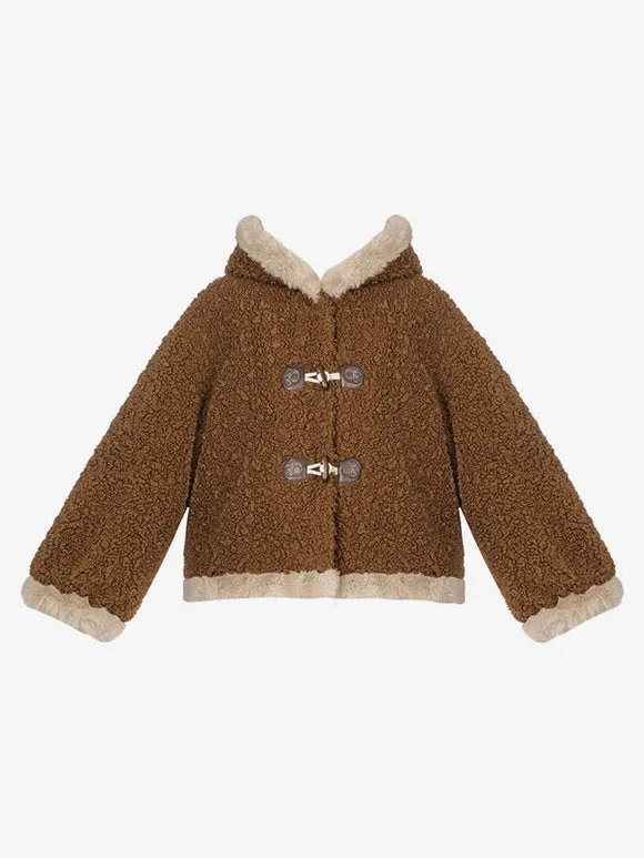 Sweet Lolita Coats Coffee Brown Coat Overcoat Polyester Winter Lolita Outwears