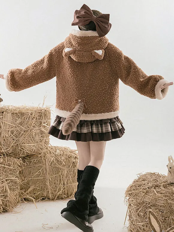Sweet Lolita Coats Coffee Brown Coat Overcoat Polyester Winter Lolita Outwears