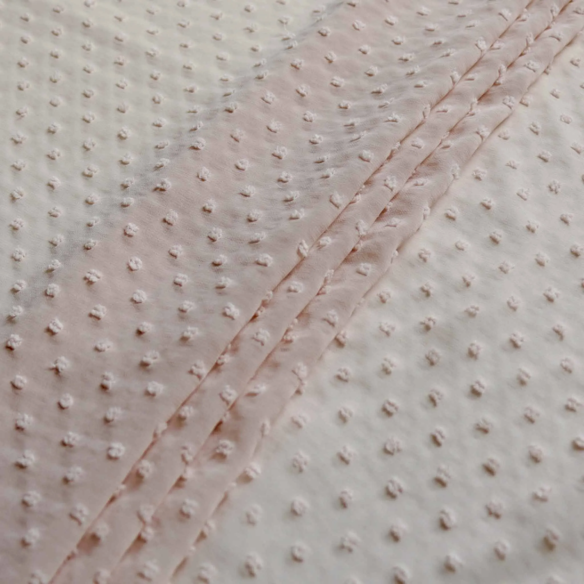 Swiss Dot Chiffon - Pale dusty pink