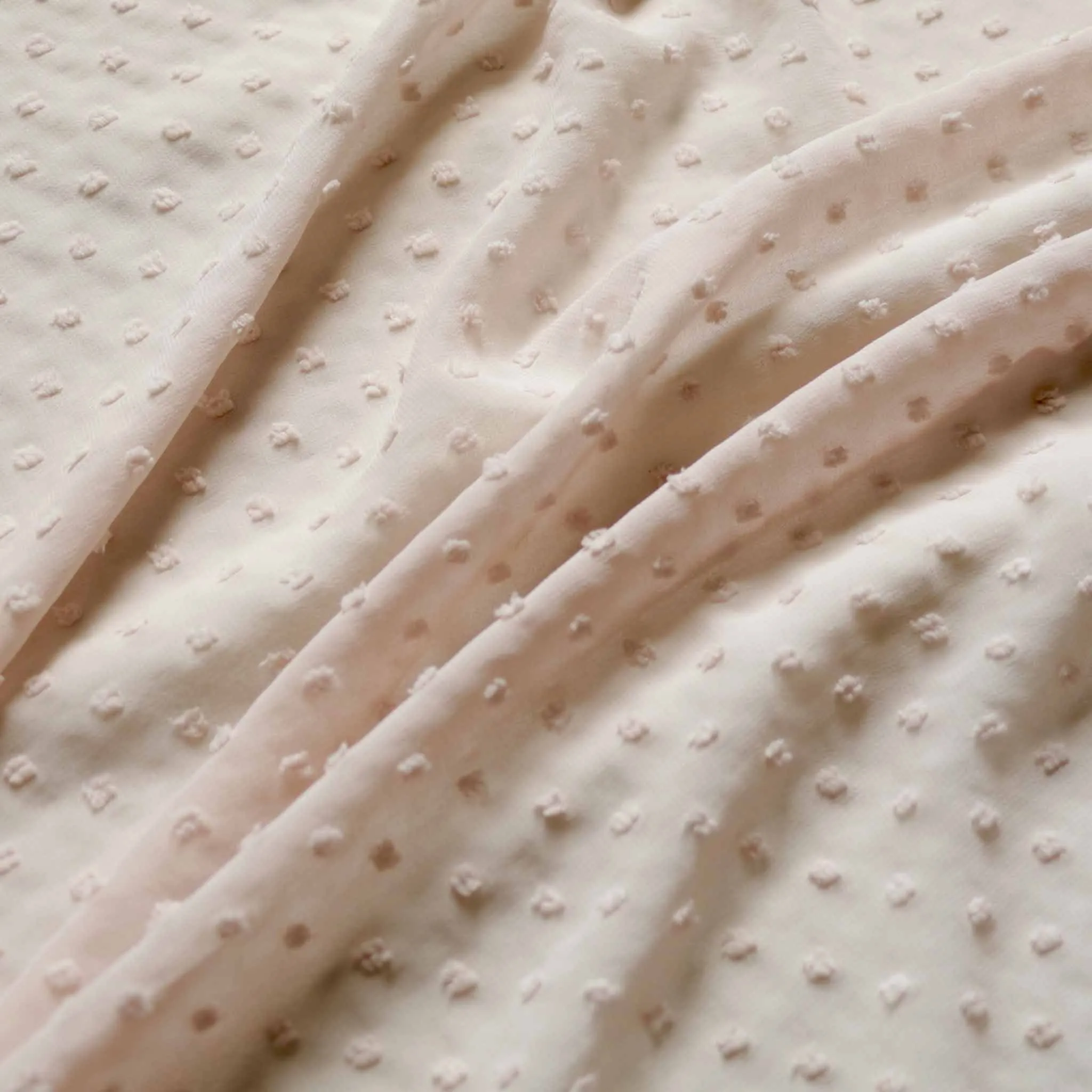 Swiss Dot Chiffon - Pale dusty pink