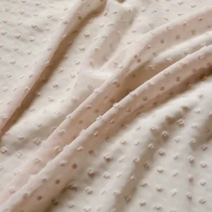 Swiss Dot Chiffon - Pale dusty pink