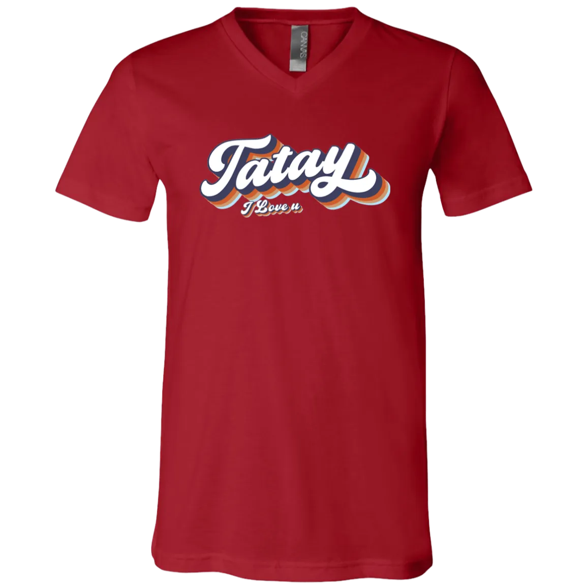 Tatay I Love U Unisex Jersey V-Neck T-Shirt