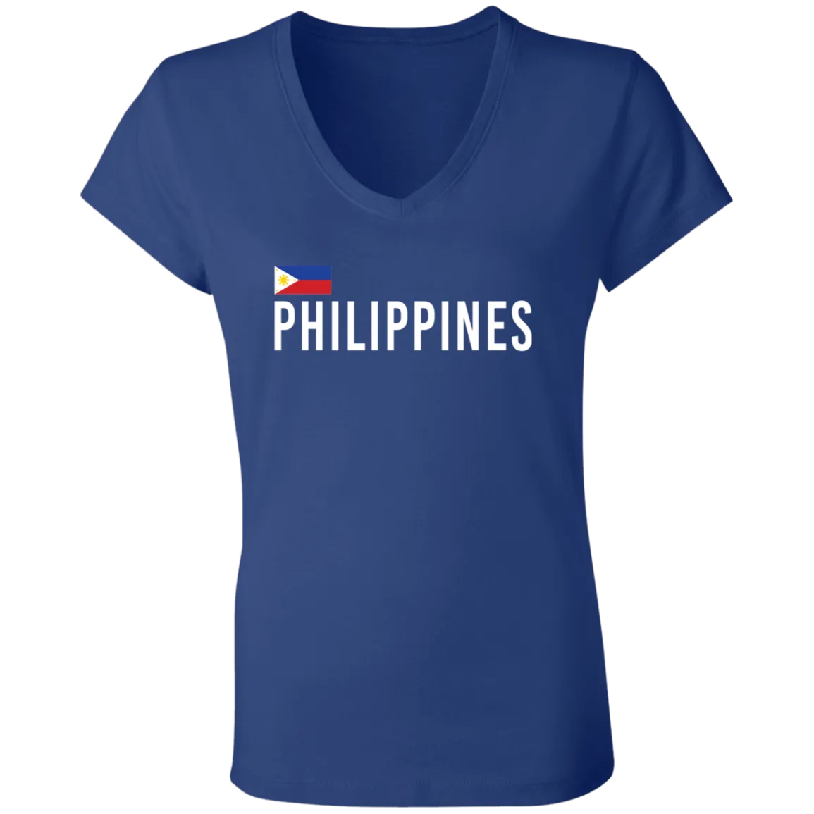 Team Philippines Ladies' Jersey V-Neck T-Shirt