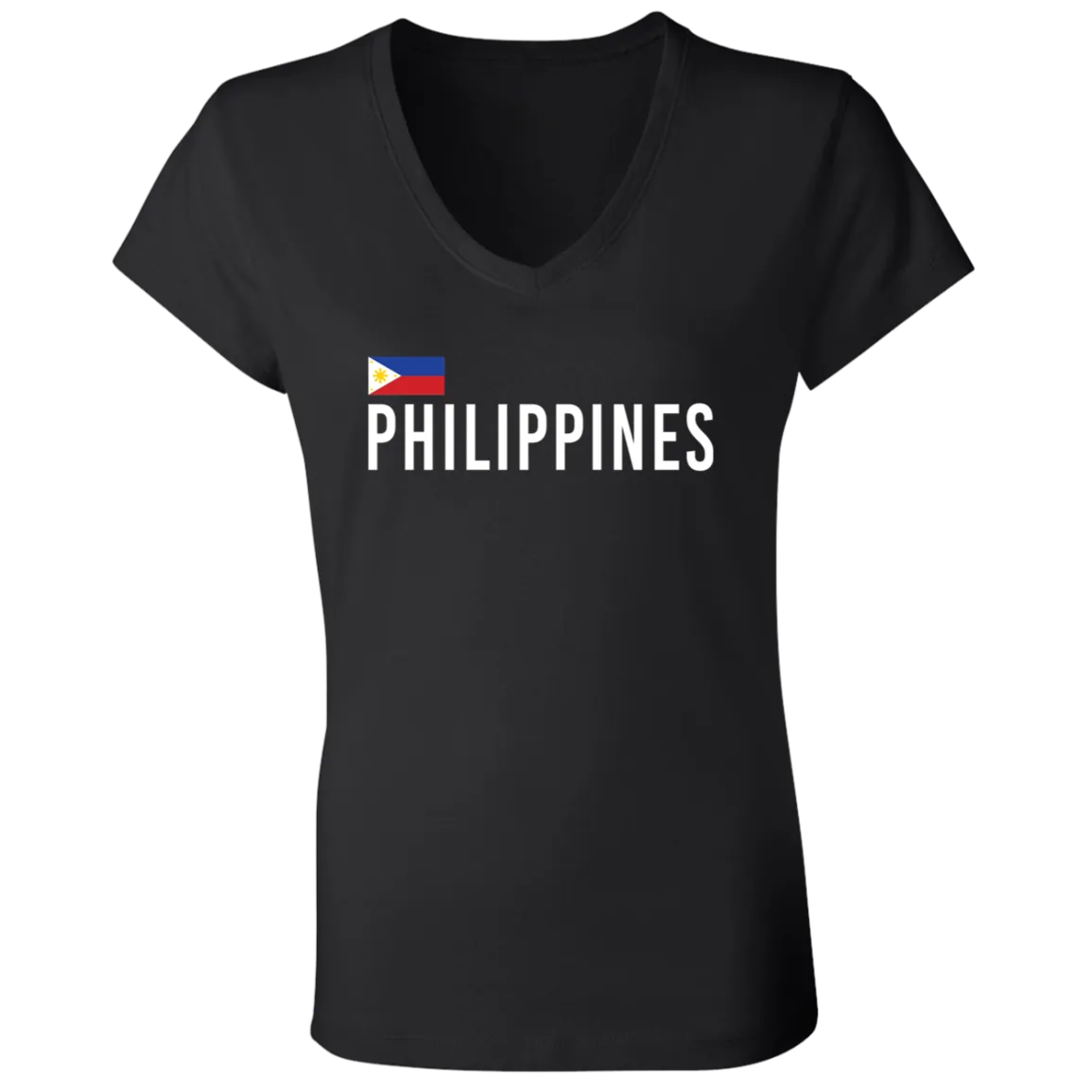 Team Philippines Ladies' Jersey V-Neck T-Shirt
