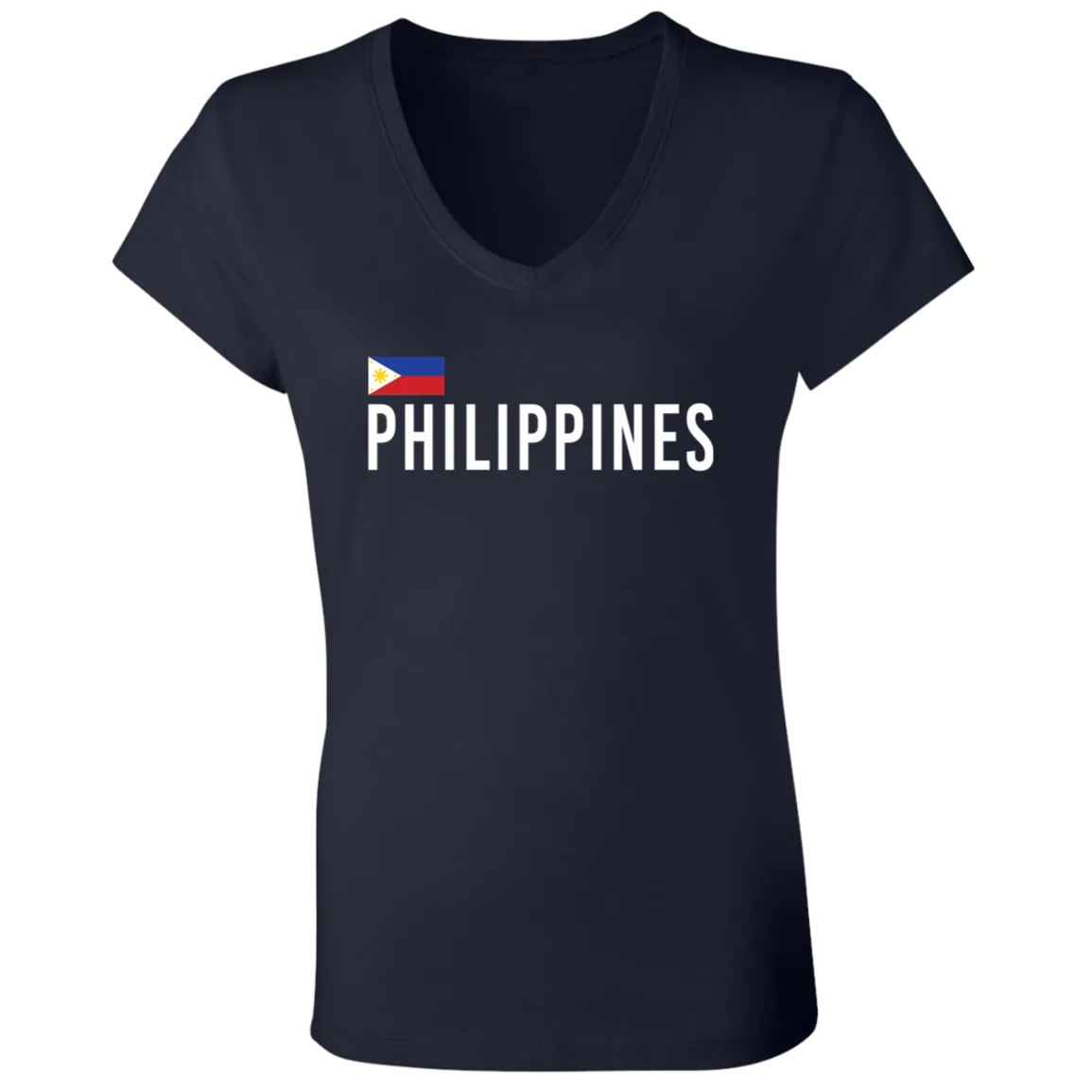 Team Philippines Ladies' Jersey V-Neck T-Shirt