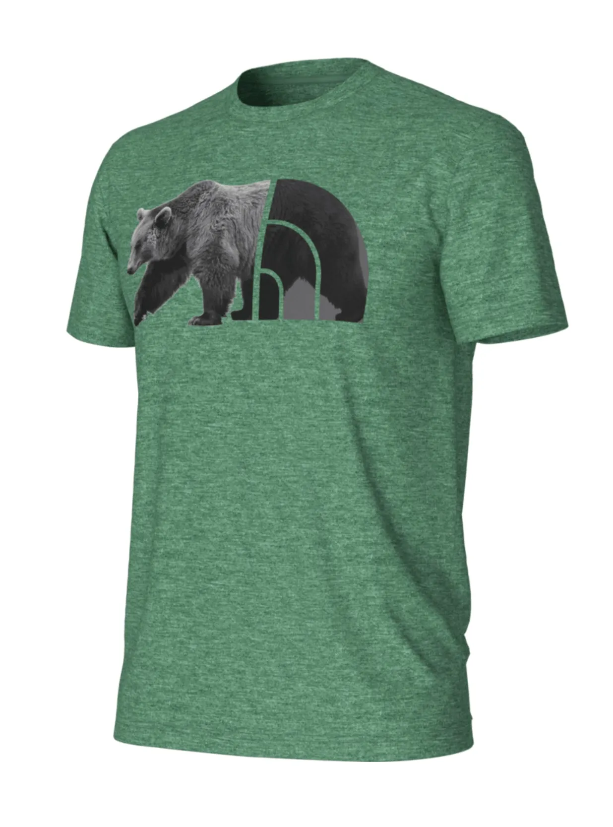 The North Face Tri-Blend Bear Tee Deep Grass Green