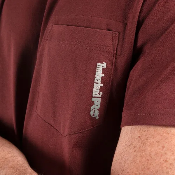 Timberland Pro Men's Base Plate Short Sleeve T-Shirt - Maroon - TB0A1HNS644