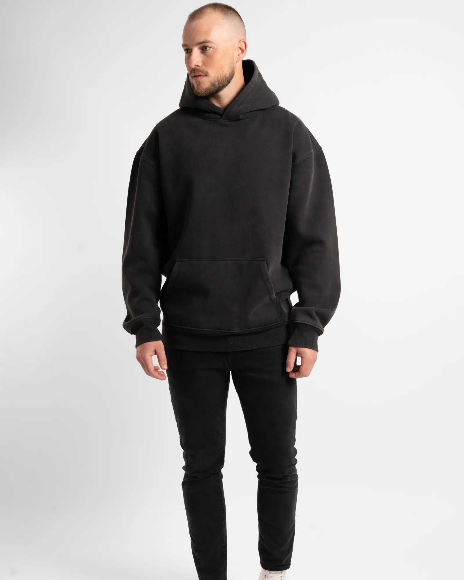 Unisex Oversized Hoodie - Washed Black