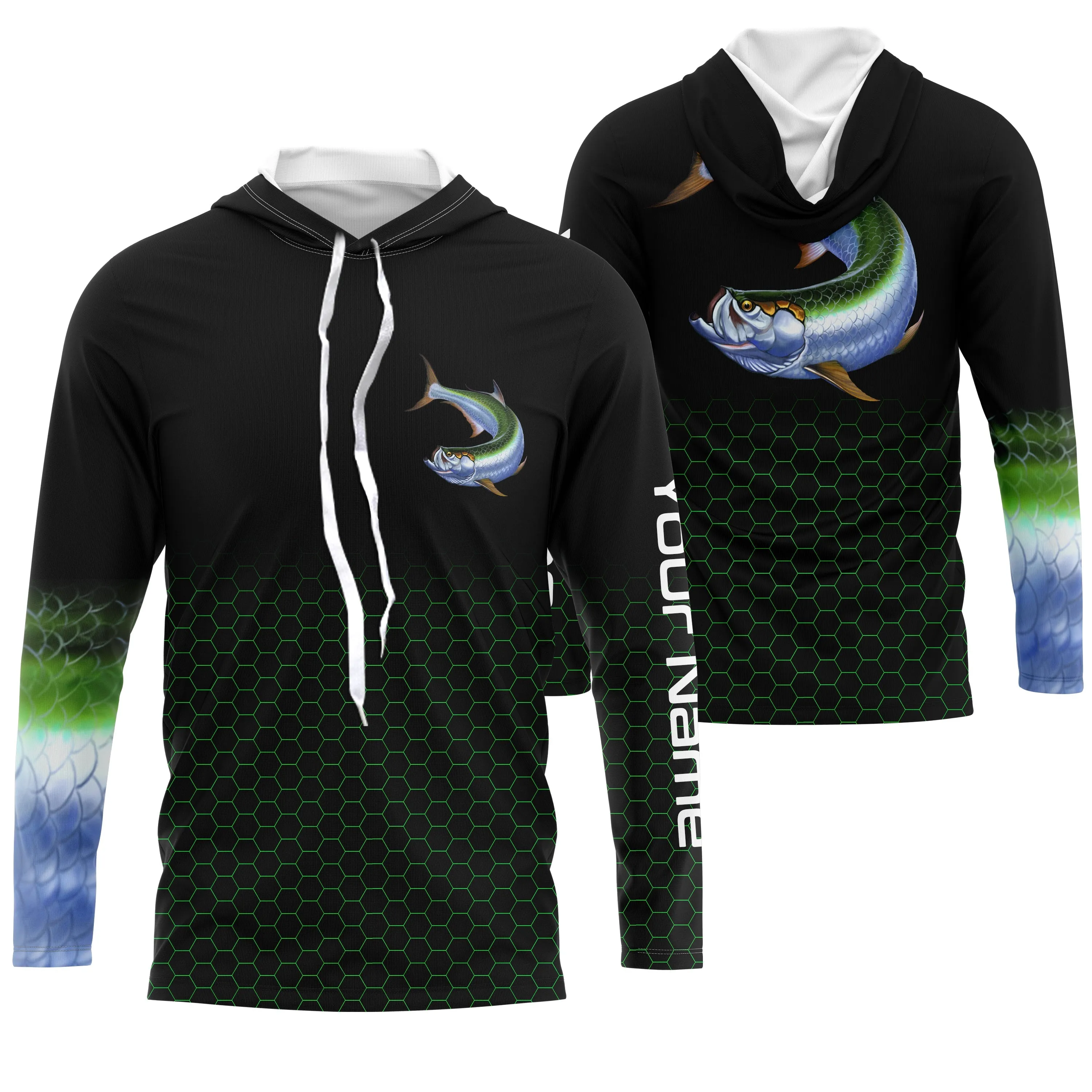 UPF 30  Long Sleeve Performance Tarpon Fishing Shirt - UV Sun Protection TTS0028