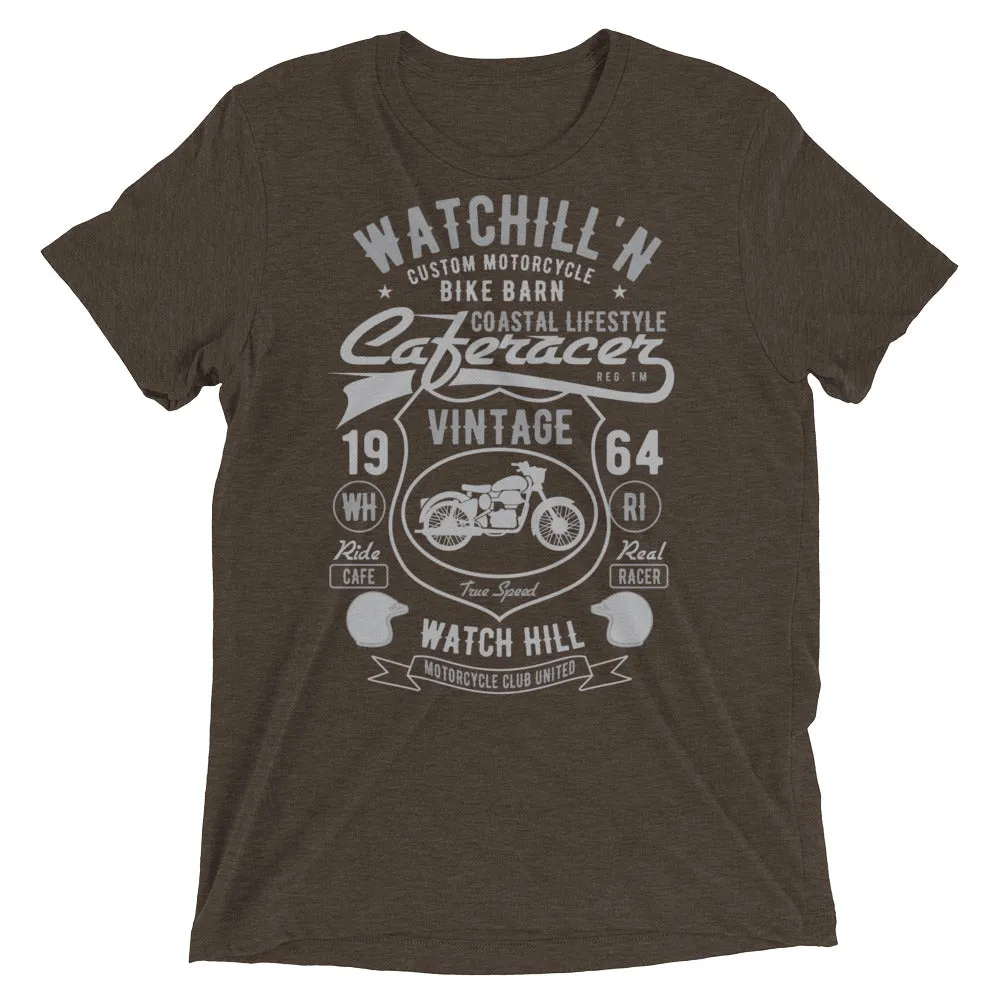 Watchill’n ‘Bike Barn’ Unisex Short sleeve t-shirt (Dk Grey/Grey)