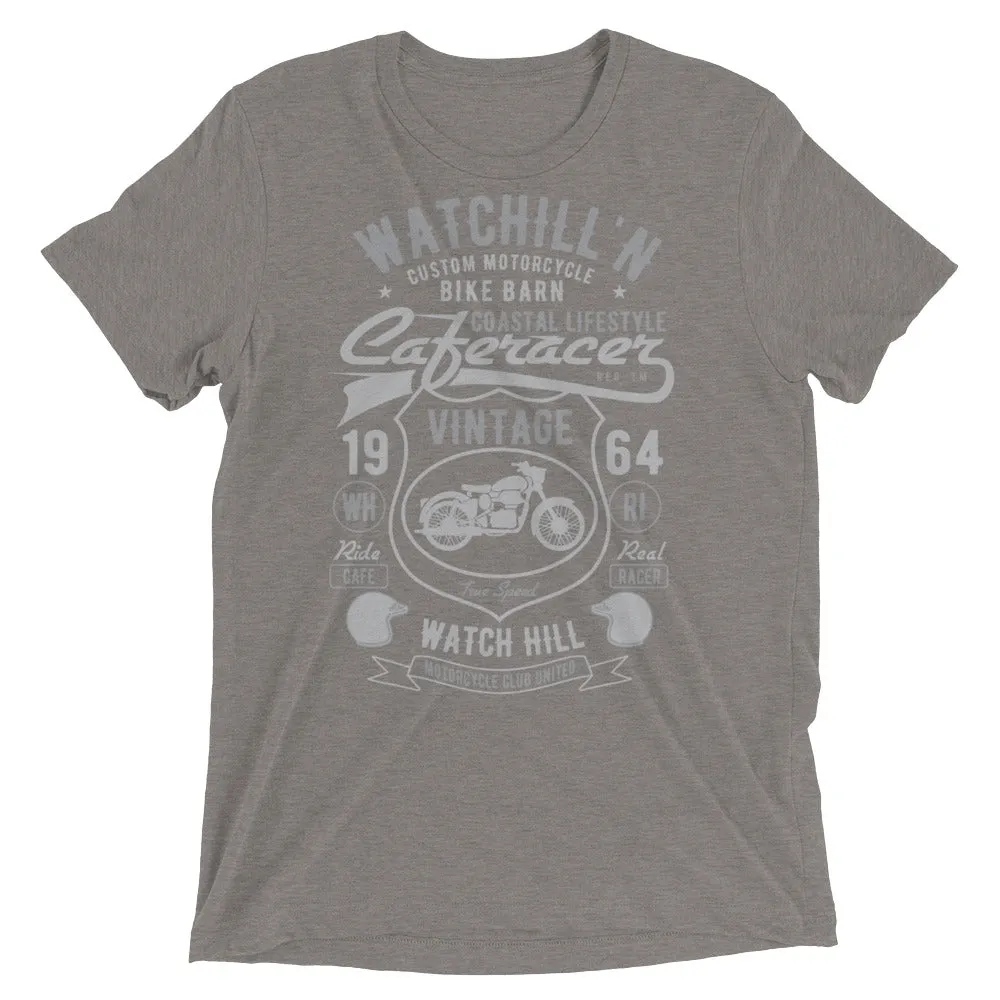 Watchill’n ‘Bike Barn’ Unisex Short sleeve t-shirt (Dk Grey/Grey)