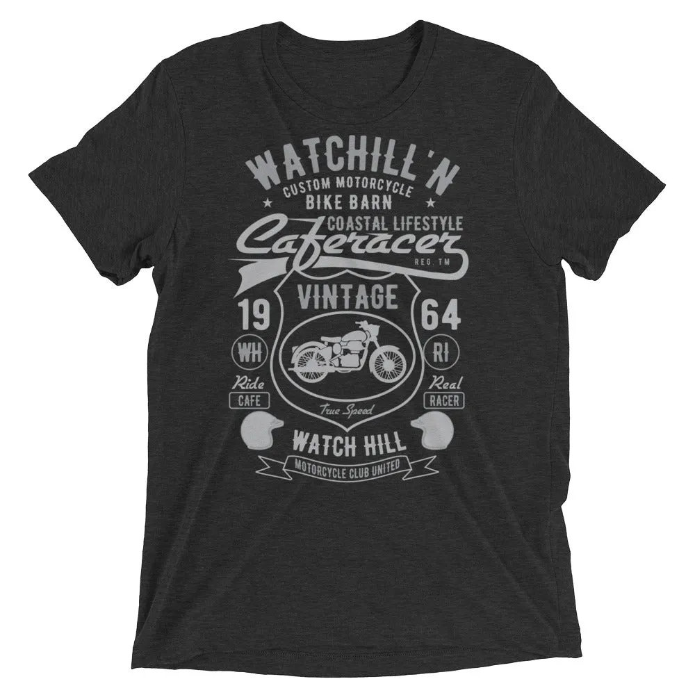 Watchill’n ‘Bike Barn’ Unisex Short sleeve t-shirt (Dk Grey/Grey)